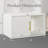 24" White Cube Storage Organizer w/ Sliding Door - Stackable Modular Bookshelf & Storage cabinet