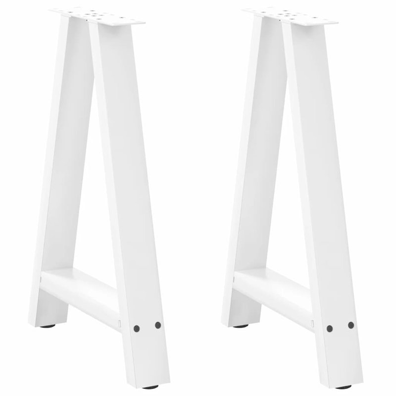 Pied de table basse en acier thermolaqué, Blanc, H 11,8 po x P 11,8 po