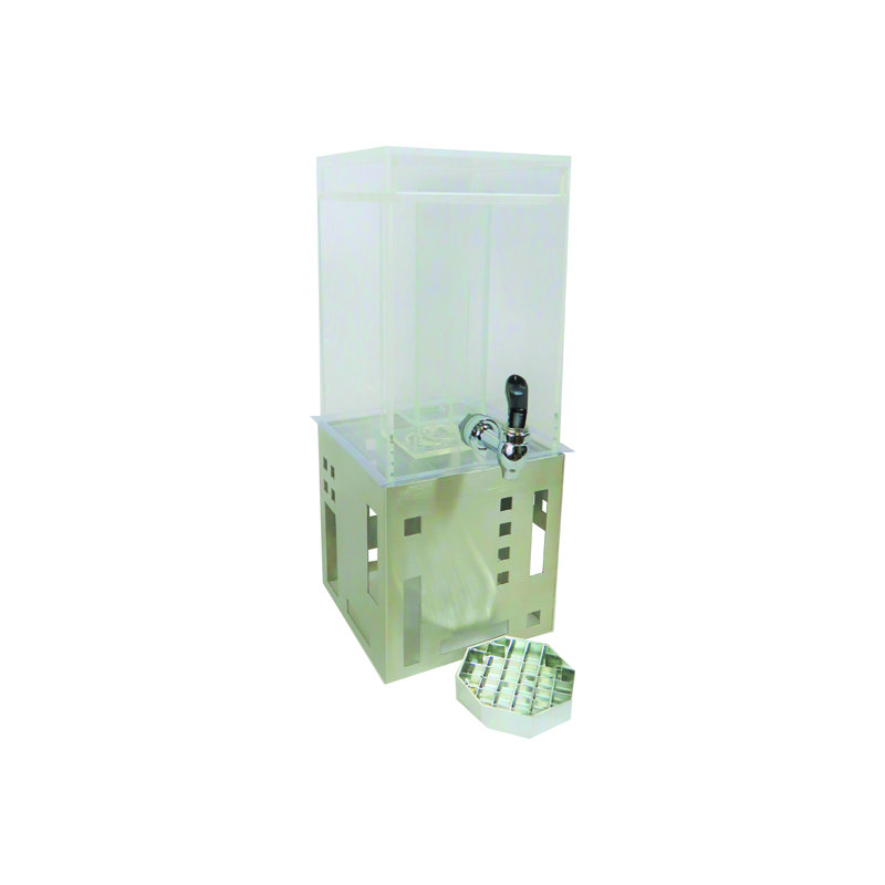 Distributeur de boissons carré avec chambre à glace, H 17,75 po x l 7,5 po x P 9,5 po, Noir