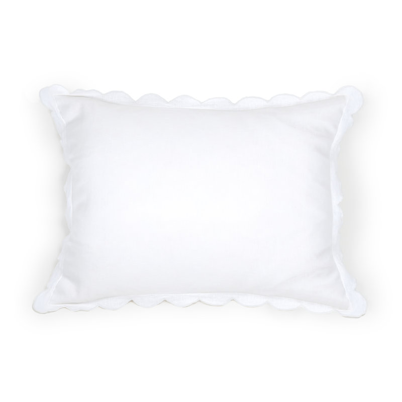 Taie décorative en lin Kelly, Blanc / Blanc, Roi