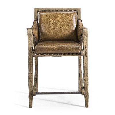 Echo Canyon Upholstered Stool with Solid Wood Frame