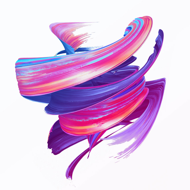 Abstract Brush Stroke by Wacomka - Wrapped Canvas Painting, 76cm H x 76cm W x 3.8cm D