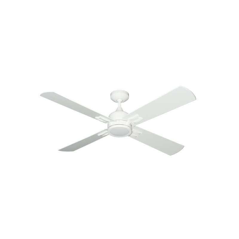 Alathia 52'' Ceiling Fan with LED Lights, Pure White with Pure White Blades