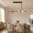 7 - Light Black LED Dimmable Linear Kitchen Island Pendant