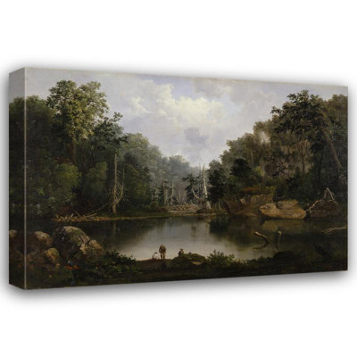 «Blue Hole, Flood Waters, Little Miami River» par Robert S. Duncanson - Art mural sur toile tendue avec châssis