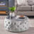 Charming Button- Smoke Velvet With Tempered Glass, 30" W X D 14.76" H, Color Option Luxury Modern , Button Glass Top, 30X30x14.76 Inches,