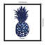 «Indigo Pineapple» par Aimee Wilson - cadre flottant, reproduction d'art sur toile
