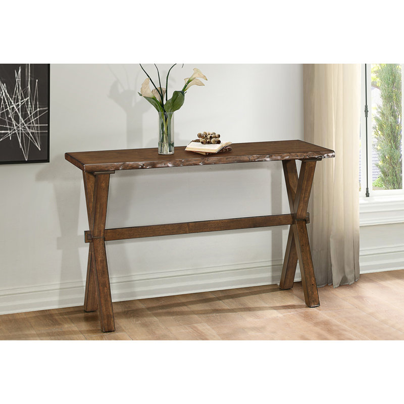 Console en bois massif 47 po Yovana