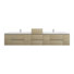 Ensemble de meuble-lavabo mural double 114 po Moreno Bailey