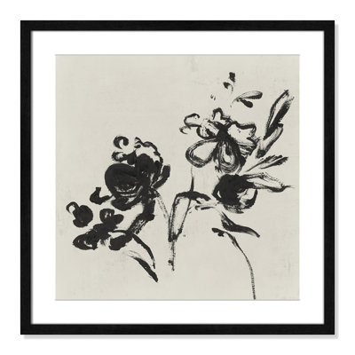 Black Florals I by Isabelle Z - Picture Frame Painting
