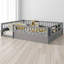 Lit double gris pour enfants Montessori-752180609