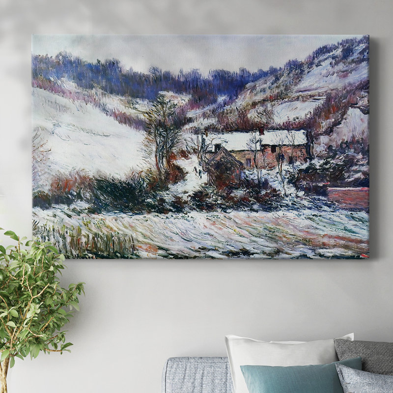 «Snow Effect at Falaise», 1886, toile tendue avec châssis, H 12 po x l 18 po