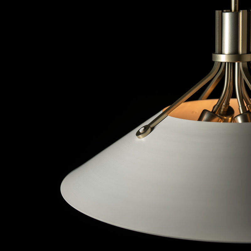 Henry 4 - Light Single Cone Pendant, Bronze, White
