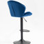 Ensemble de 2 tabourets de bar réglables avec dossier et repose-pieds, chaises de bar à hauteur de comptoir pour la cuisine, pub - bleu