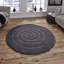 Branscome area rug Hand Tufted Circle Grey-16039989