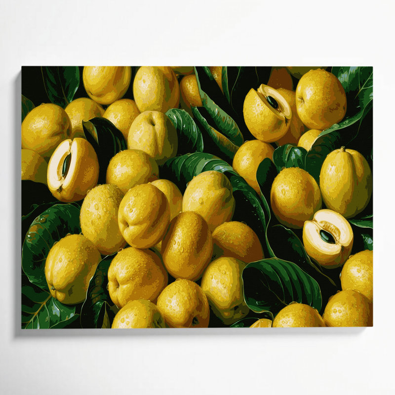 «Fruit Abiu», art mural sur toile vert, H 12 po x l 18 po