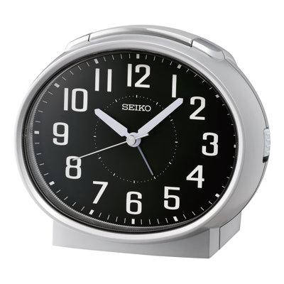 QHK059ALH Basic Alarm Clock, Silver-Tone