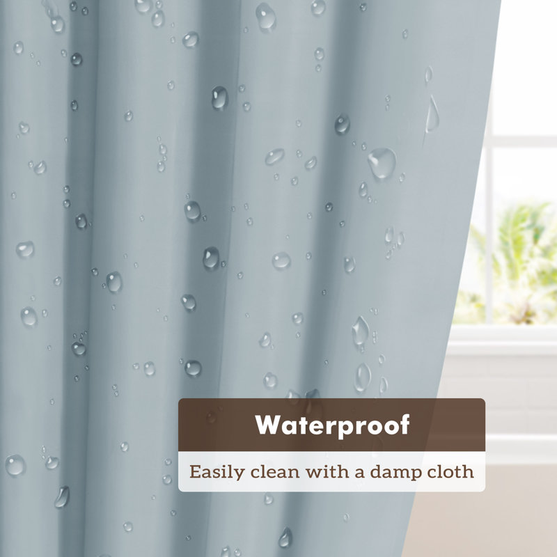 Doublure de rideau de douche imperméable légère en PEVA, H 72 po x l 72 po, Bleu pierre