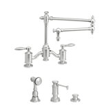 Towson Bridge Faucet - 18" Articulated Spout - Lever Handles