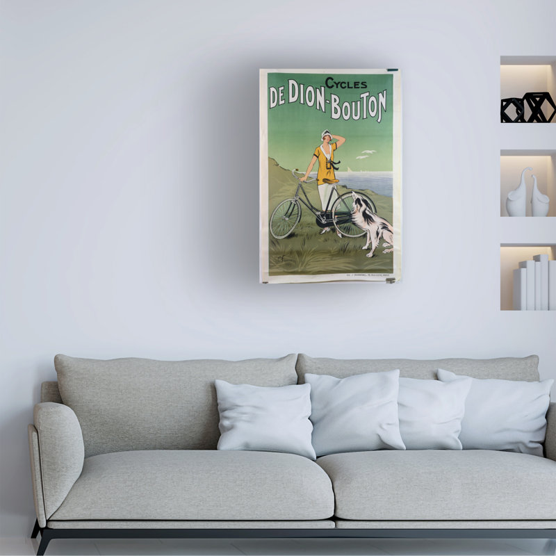 «Felix Fournery Thede Dion-Bouton Cycles, 1925», art sur toile, H 24 po x l 16 po
