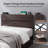 Walnut Wooden Bed with Headboard,USB Port,4 Storage Drawers-367448306