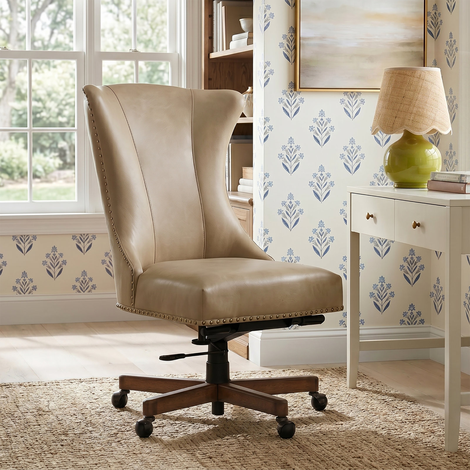 Lynn Swivel Office Chair, Brown