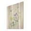 Bouquet d'harmonies vertes et mauves Blossum - Art sur bois de pin naturel-729647960