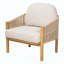 Fauteuil club d'extérieur en bois avec coussin-826611057-826611063