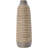 Dutton Brown Seagrass Handmade Braided Decorative Vase with Layered Gray Paneling-54344481