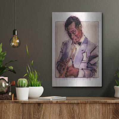Winston Porter «Jazz Man» par TM Borenstein, art mural en métal