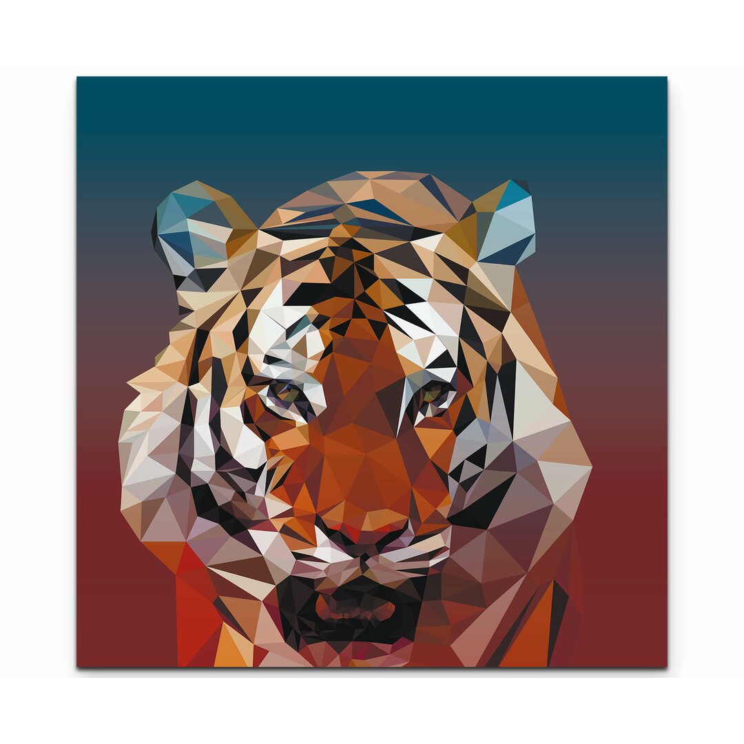 Leinwandbild Geometrischer Tiger