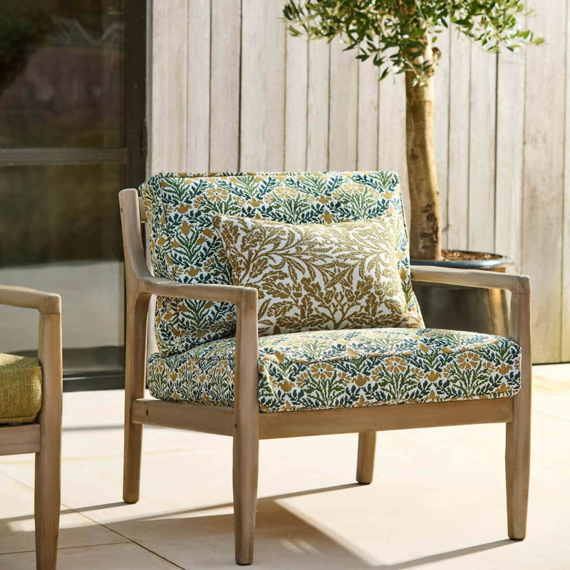 Bellflowers Weave, Sky Blue/Forest