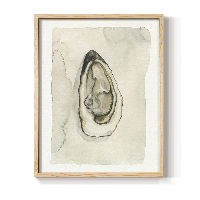 «Soft Half Shell I», reproduction encadrée - bois massif, Naturel, H 30 po x l 24 po