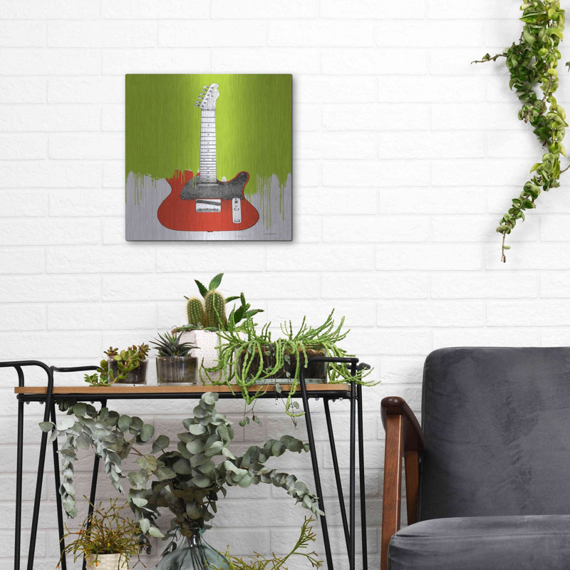  «Garage Band I Paint» par Mike Schick, art mural en métal, 12 po x 12 po, H 12 po x l 12 po