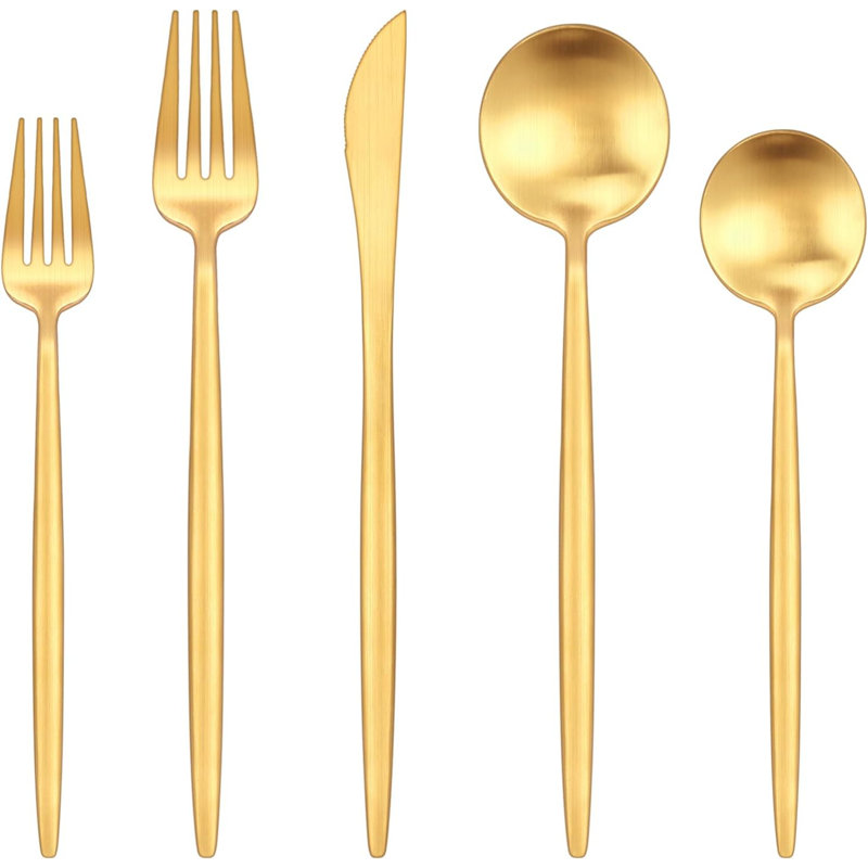Ensemble de couverts 60 pièces pour 60 personnes, ensemble de couverts en acier inoxydable de qualité alimentaire avec finition matte, va au lave-vaisselle