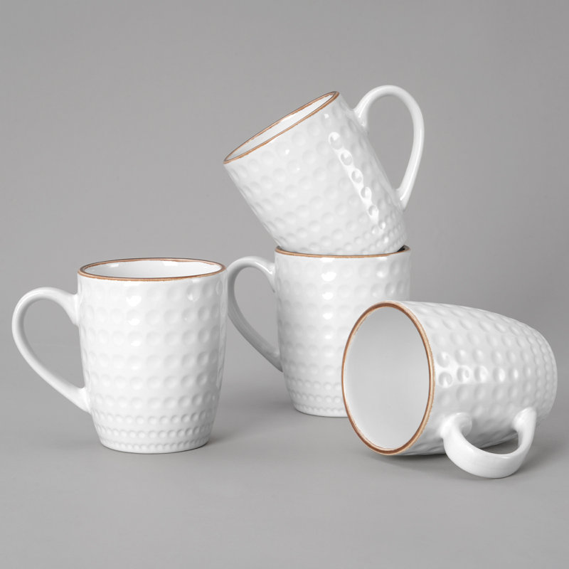 Ensemble de tasses à café 14 oz Famiware, Cercle blanc