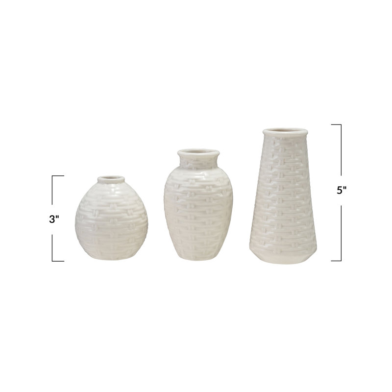 Vases en grès gaufré