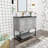 Rithi 35.16 " W Freestanding Standard 1 Single Vanity Bathroom Vanity With Solid Surface Top-1453661508