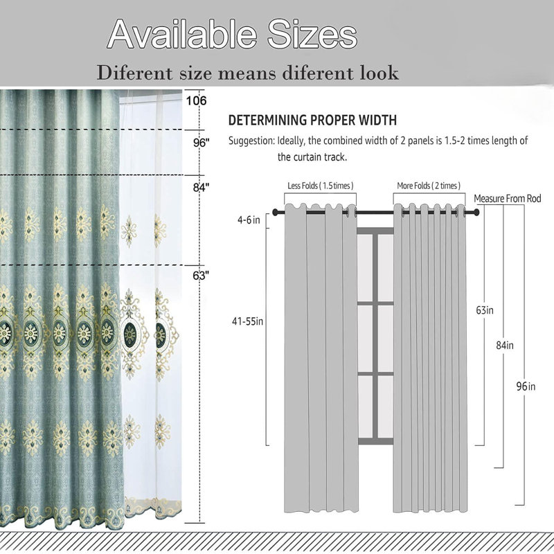 Chenille Jacquard Blackout Window Elegance Curtains/Drapes/Panels/Treatments For Bedroom Living Room, 54X84, Top Grommets (2 Panels)
