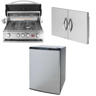 Cal Flame 4 - Burner Built-In Liquid Propane Gas Grill