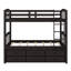 Lit superposé simple en bois avec lit gigogne et tiroirs-968306396