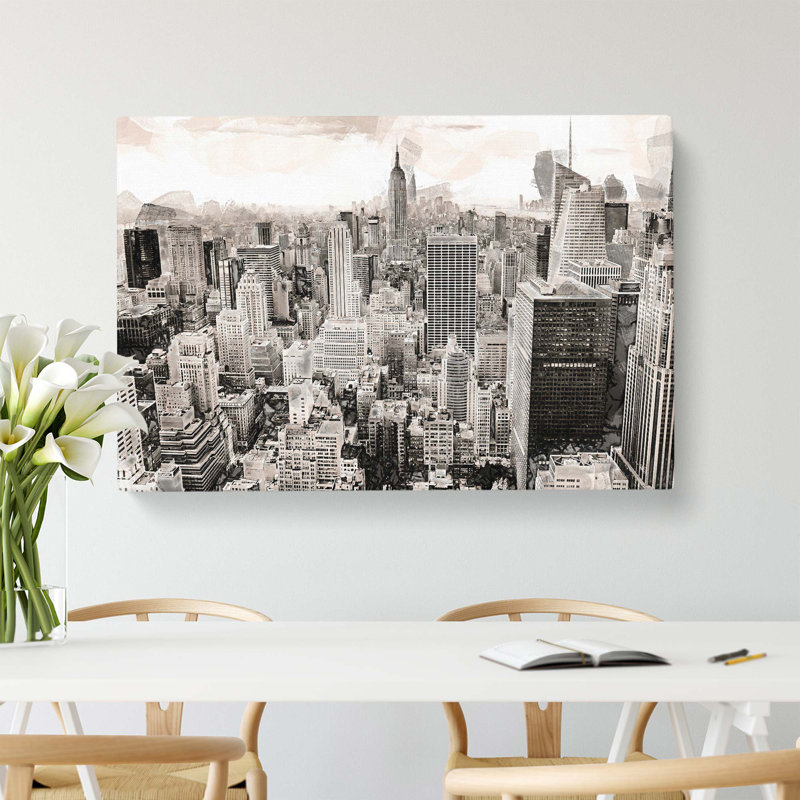 A New York Skyline - No Frame - Wrapped Canvas, 35.6 cm H x 50.8 cm W