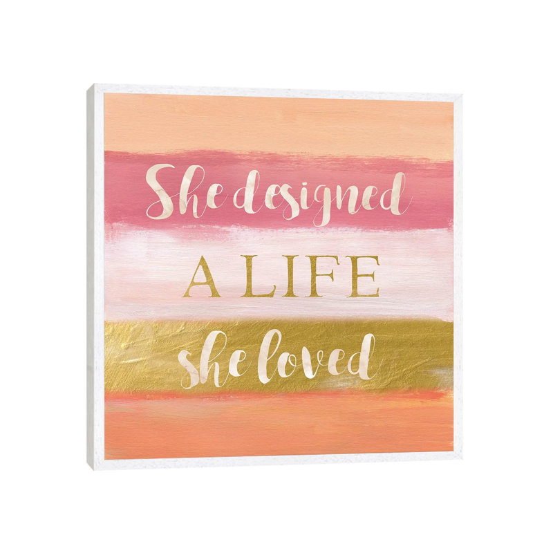 She Designed by Nan - Print on Canvas, White Framed, 66.04 cm H x 66.04 cm W