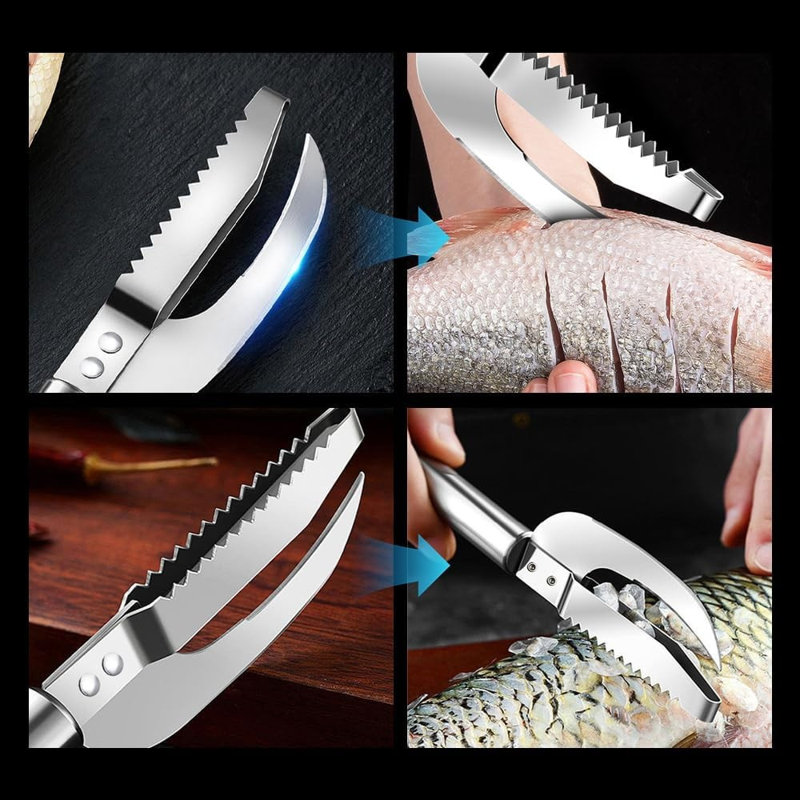 Descaling device Stainless Steel Flake Scraper Multifunctional Kitchen Household Scraper Flake Tool