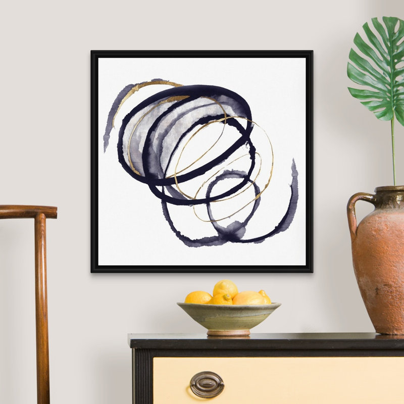 « Around the World » par PI studio, reproduction d’art sur toile, Toile avec cadre noir, H 26 po x l 26 po x P 1,75 po