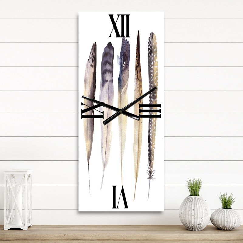 Horloge murale Ethnic Feathers II, Petit