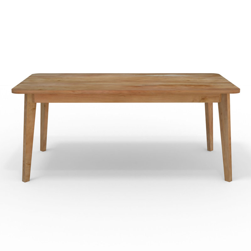 Fremon Acacia Solid Wood Dining Table, Natural Wood