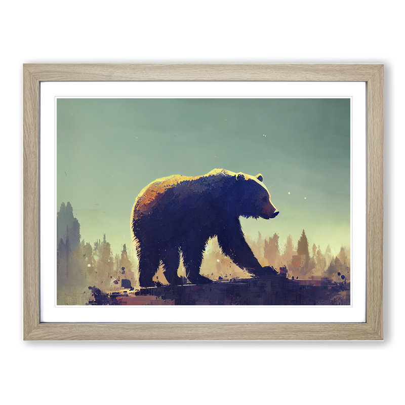 Bear Vol.4 - Framed Print, Oak, 46cm H x 64cm W x 2cm D