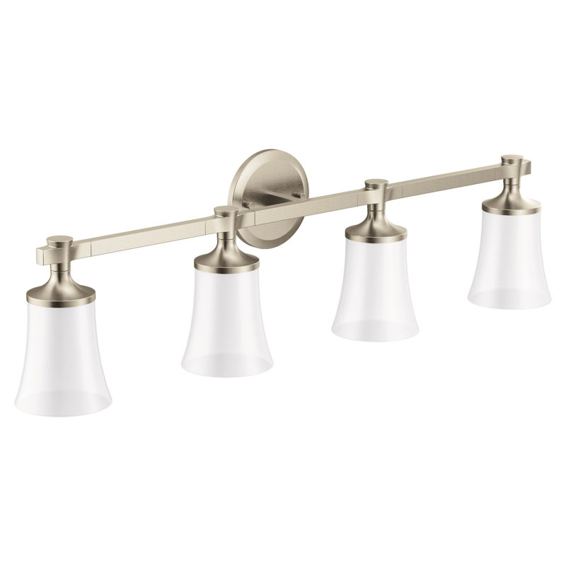 Éclairage pour salle de bain 4 lumières Flara, Nickel brossé