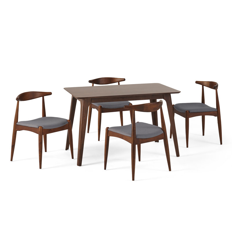 Ensemble repas pour 4 personnes Millie, Gris anthracite